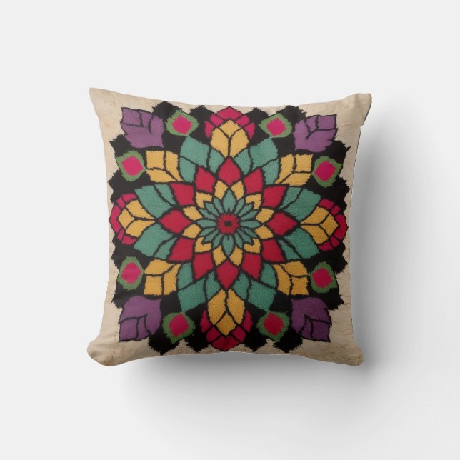 Almofada Mandala Cushions: Conforto Artístico para Sua Vida (Frente)
