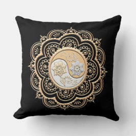 Almofada Mandala de Ouro & Prata