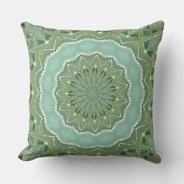 Almofada Mandala do Succulent (Frente)