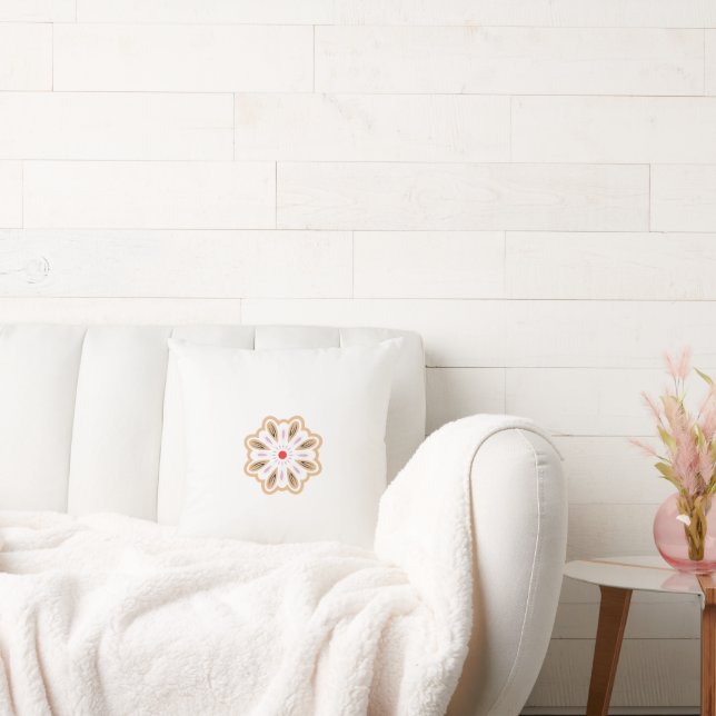 Almofada Mandala Flower Art Impressão | Boho Decor (Sofá)