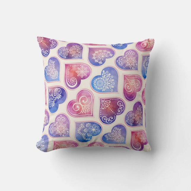 Almofada Mandala Hearts Pattern (Frente)