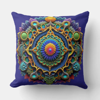 Almofada Mandala Ornamentada Decoração Boho