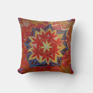 Almofada Mandala Red Floral Cushion