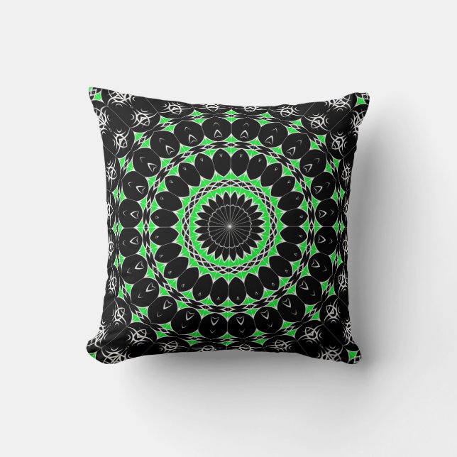 Almofada Mandala Tribal Celta ( Verde ) (Frente)