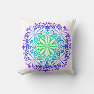 Almofada Mandala verde-verde-verde-azul-boho Elegante