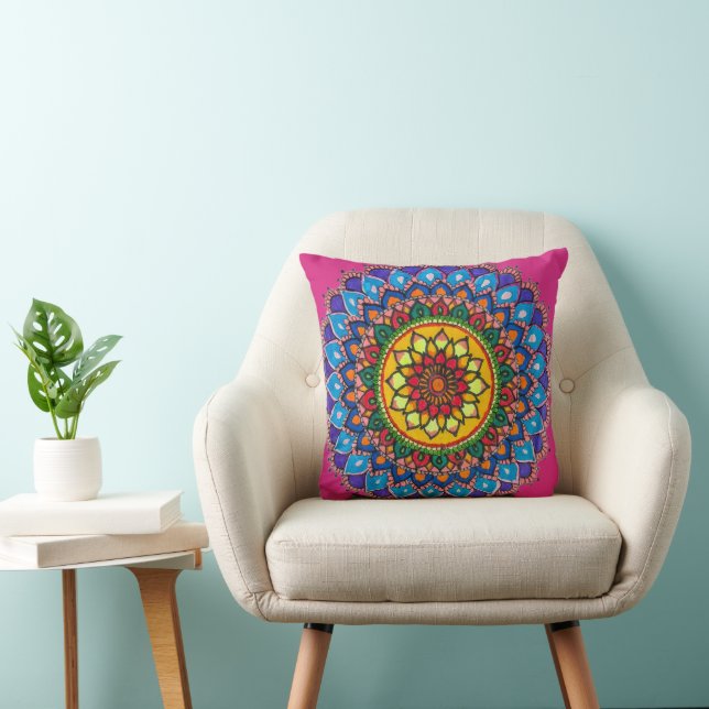 Almofada Mandala Vibrante (Cadeira)