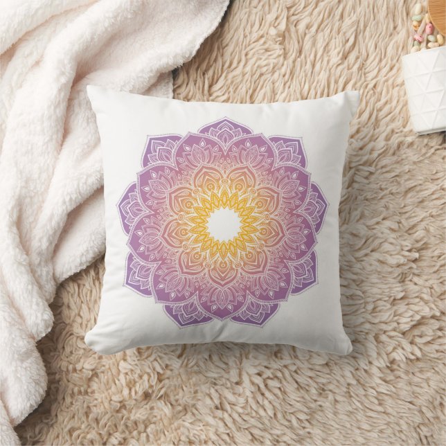 Almofada Mandalas de meditação lila fofa (Cobertor)