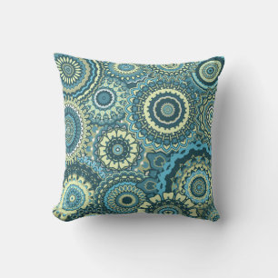 Almofada Mandalas Verde Multi Azul