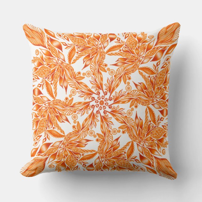 Almofada Mandela do túnel de folha do outono (Frente)