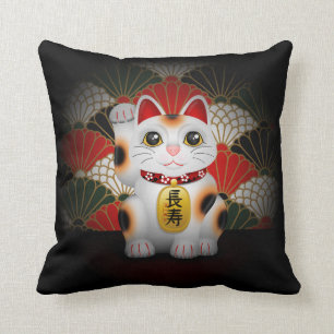 Almofada Maneki cerâmico branco Neko