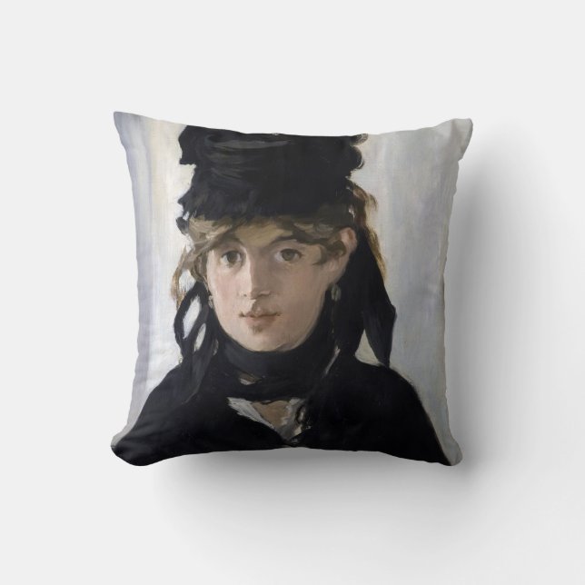 Almofada Manet - Berthe Morisot com um buquê de violetas (Frente)