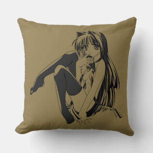 Almofada Mangá, Gata Neko Garota Felina Kawaii Loli