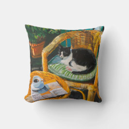 Almofada Manhã de Domingo Preguiçosa | Pintura para gatos e