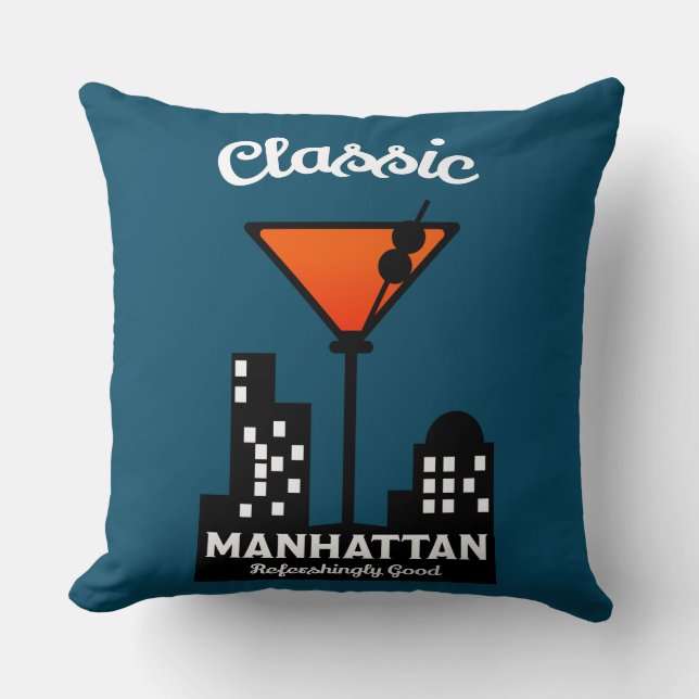 Almofada Manhattan Cocktail Wall Art (Frente)