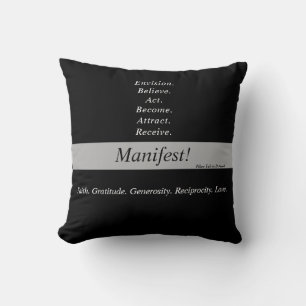 Almofada Manifesto! travesseiro decorativo frente e verso 1