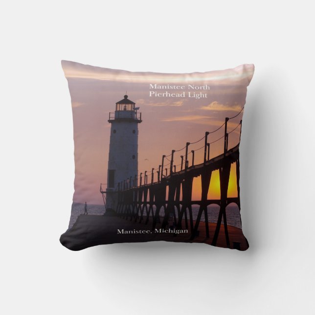 Almofada Maniste North Pierhead Light travesseiro quadrado (Frente)