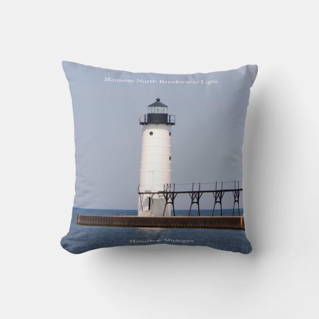 Almofada Maniste North Pierhead Light travesseiro quadrado (Frente)