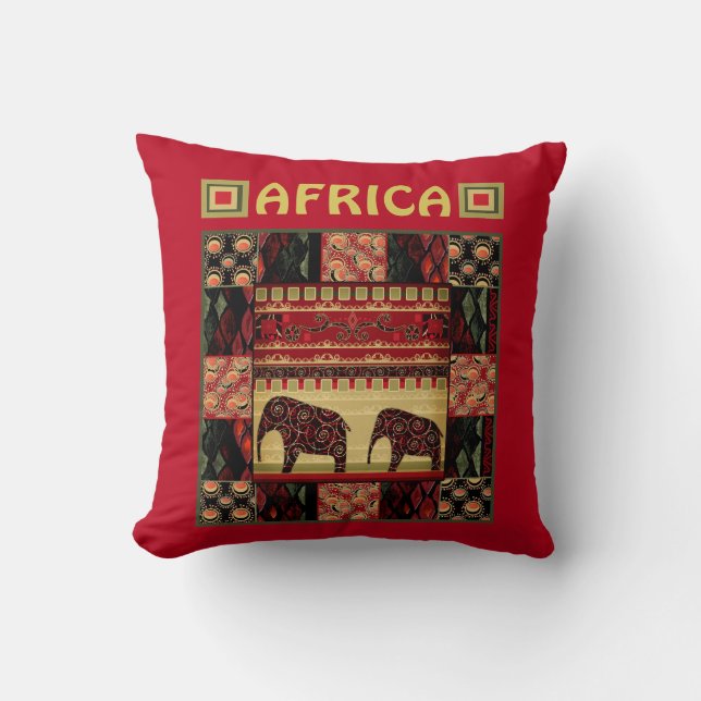 Almofada manta de retalhos africana (Frente)