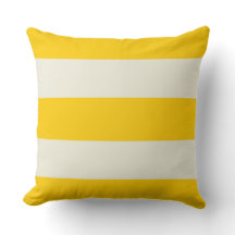 Manteiga Amarelo e Ecru Travesseiro Stripe