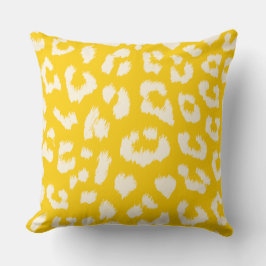 Almofada Manteiga Amarelo-Leopardo Imprimir Travesseiro Rev