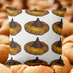Almofada Manteiga de amendoim Chocolate Flor Cookies Assar