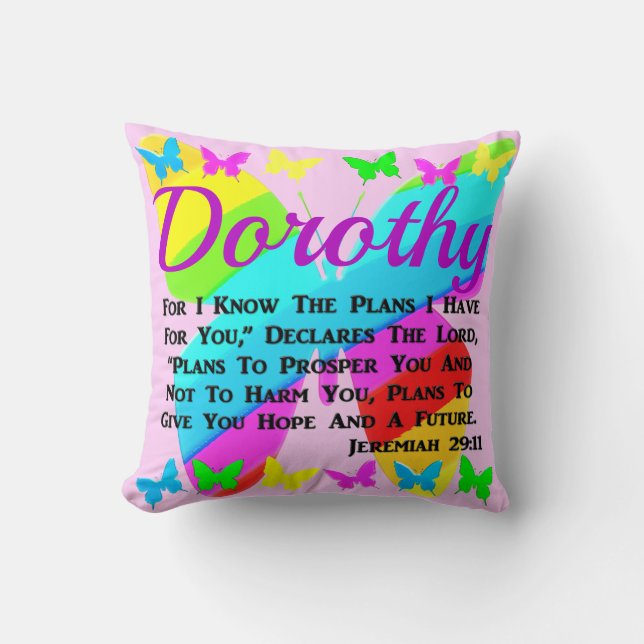 Almofada MANTEIGA PERSONALIZADA bonito JEREMIAH 29:11 (Frente)