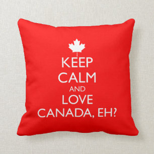 ALMOFADA MANTENHA A CALMA E AME CANADÁ, EH?
