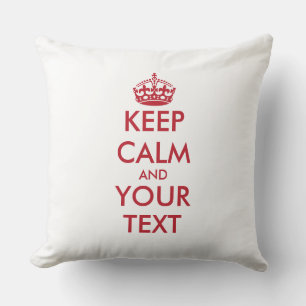 Almofada MANTENHA CALMA E SEU TEXTO - texto personalizado