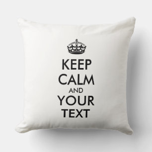 Almofada MANTENHA O CALM Personalizado e o TEXTO