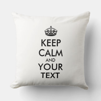 Almofada MANTENHA O CALM Personalizado e o TEXTO