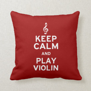 Almofada Mantenha o violino da calma e do jogo