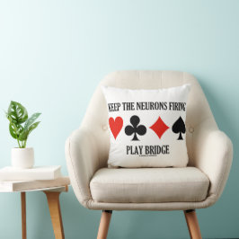 Almofada Mantenha Os Neurônios Firing Jogue Bridge 4 Naipes