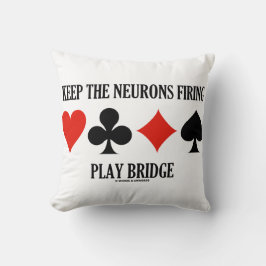 Almofada Mantenha Os Neurônios Firing Jogue Bridge 4 Naipes