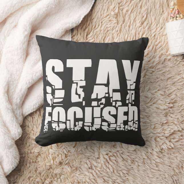 Almofada Mantenha-se focado | Nome Frase Motivativa (Cobertor)