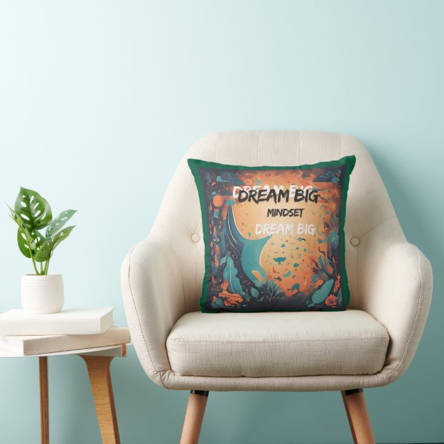 Almofada Mantenha-se inspirado - Designs motivacionais e de (Cadeira)