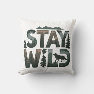 Almofada Mantenha-se selvagem - Design inspirado na naturez