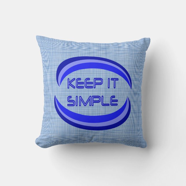 Almofada Mantenha uma citação simples do slogan de recupera (Frente)