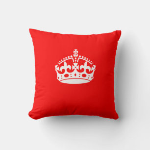 Almofada MANTER CALM CROWN em decoração vermelha