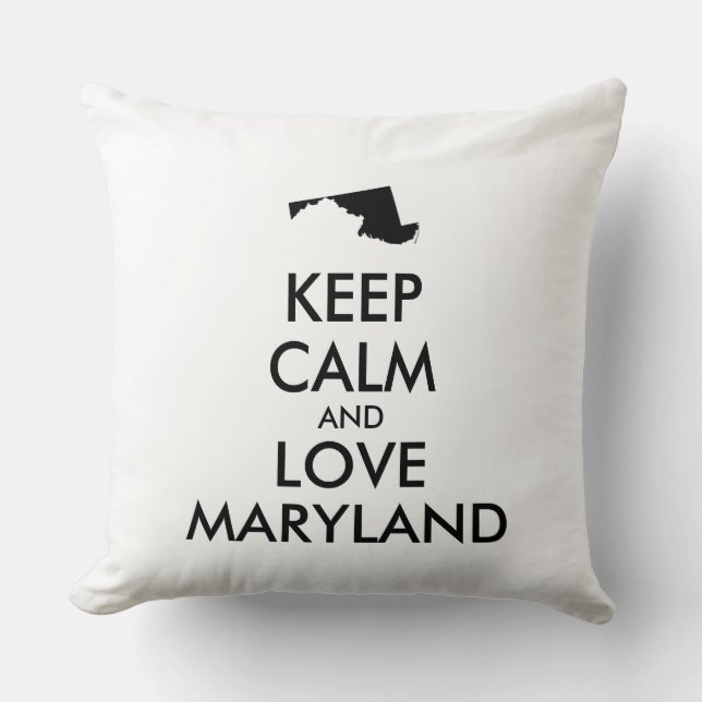 Almofada MANTER CALM e AMAR MARYLAND personalizáveis (Frente)