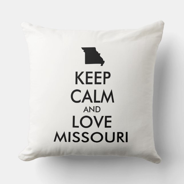 Almofada MANTER CALM e AMAR MISSOURI personalizáveis (Frente)