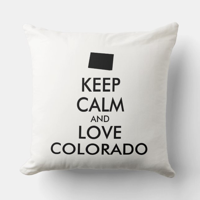 Almofada MANTER CALM e AMOR COLORADO personalizáveis (Frente)