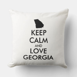 Almofada MANTER CALMA E AMAR GEÓRGIA personalizáveis