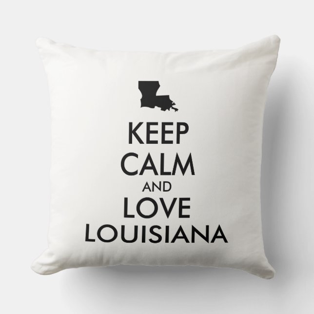 Almofada MANTER CALMA E AMOR personalizáveis LOUISIANA (Frente)