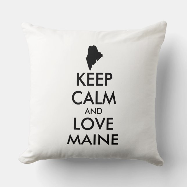 Almofada MANTER CALMO e AMOR personalizáveis (Frente)