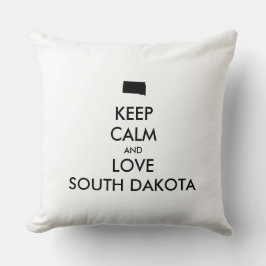 Almofada MANTER CALMO E AMOR personalizáveis DAKOTA DO SUL