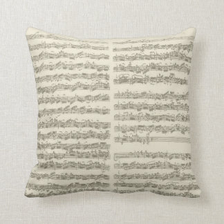 Almofada Manuscrito da música de Bach, ?a série para o
