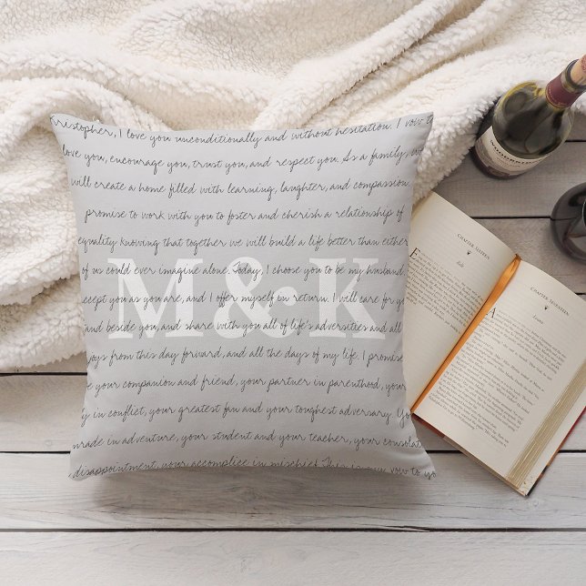 Almofada Manutenção de Vow de Casamento Personalizado (Criador carregado)