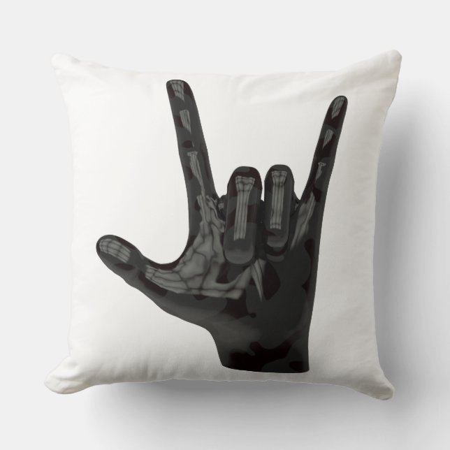 Almofada mão de chifres diabólicos (Frente)