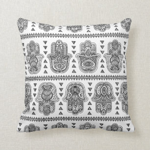 Almofada Mão indiana Doodle tirado de Hamsa