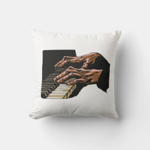 Almofada Mãos de Pianista Tocando Piano –